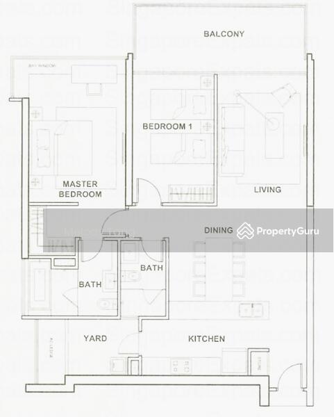 2Beds-1,206sqft
