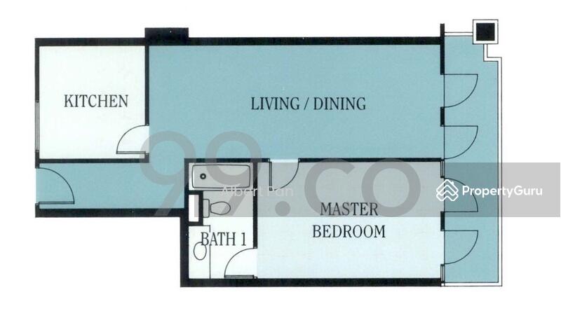 1Bed-840 sqft