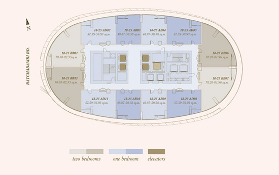 Magnolias Ratchadamri Boulevard - Site Plan