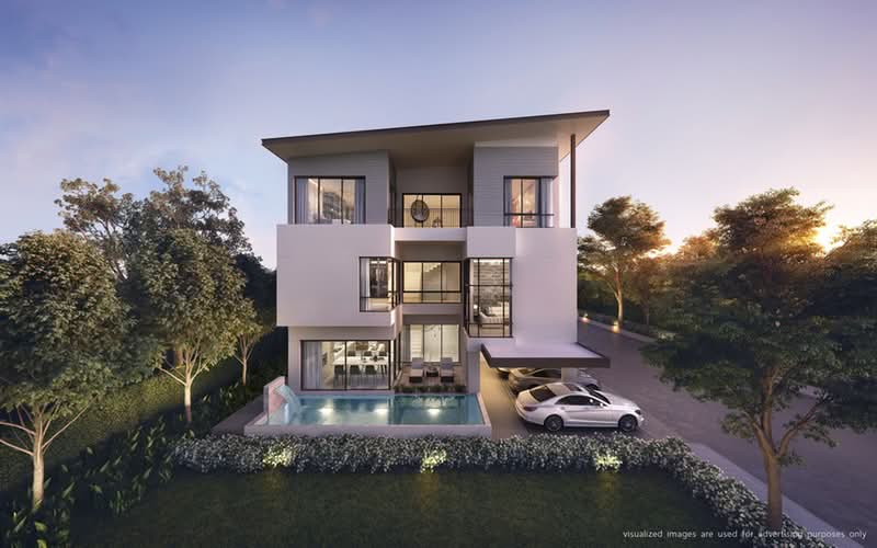 The Glamor pool villa residences – Pradit Manutham, Bangkok, Pradit Manutham Road, Khlong Chaokhun Sing, Wang Thonglang, Bangkok, 3 Bedrooms, 412 sqm, Single Detached House For Rent, by Usuma Usumachat, 500498711 - DDproperty.com
