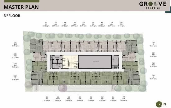 Groove Scape Ladprao-Sutthisan : กรู๊ฟ สเคป ลาดพร้าว - สุทธิสาร - Site Plan