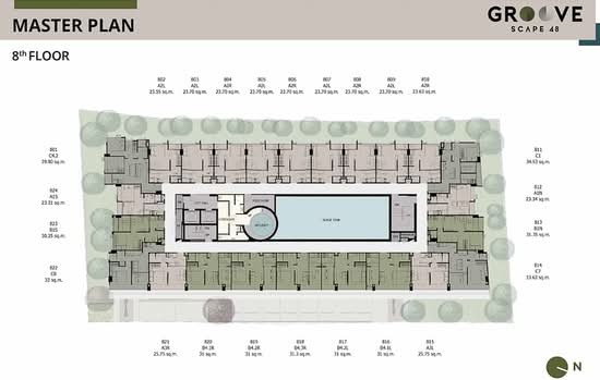 Groove Scape Ladprao-Sutthisan : กรู๊ฟ สเคป ลาดพร้าว - สุทธิสาร - Site Plan