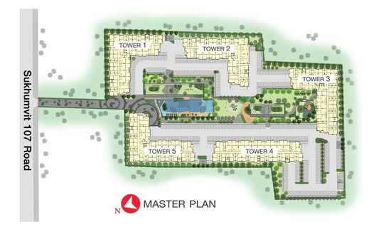 Supalai City Resort Sukhumvit 107 : ศุภาลัย ซิตี้ รีสอร์ท สุขุมวิท 107 - Site Plan