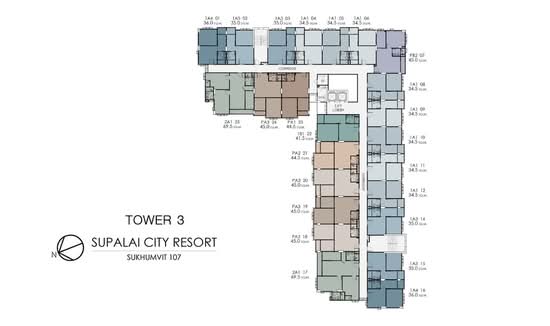 Supalai City Resort Sukhumvit 107 : ศุภาลัย ซิตี้ รีสอร์ท สุขุมวิท 107 - Site Plan