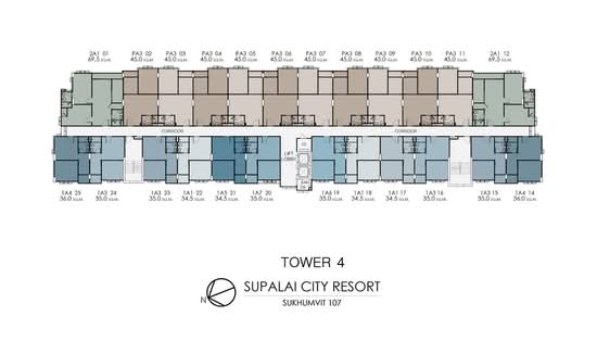 Supalai City Resort Sukhumvit 107 : ศุภาลัย ซิตี้ รีสอร์ท สุขุมวิท 107 - Site Plan