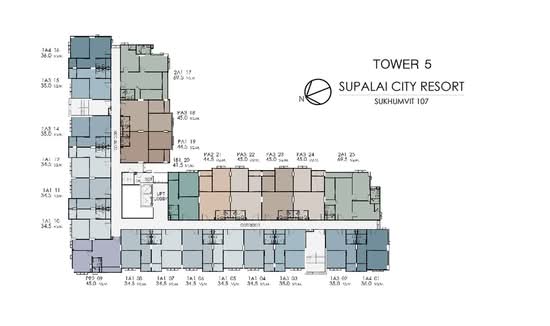 Supalai City Resort Sukhumvit 107 : ศุภาลัย ซิตี้ รีสอร์ท สุขุมวิท 107 - Site Plan