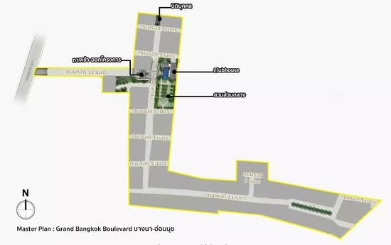 Grand Bangkok Boulevard Bangna-Onnut : แกรนด์ บางกอก บูเลอวาร์ด บางนา - อ่อนนุช - Site Plan
