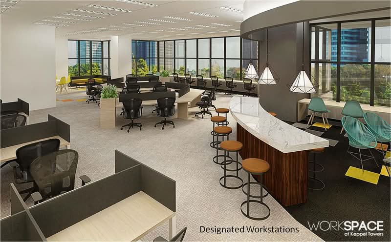 Keppel South Central, 10 Hoe Chiang Road, 2,400 sqft, Office For Rent, by George Siow, 500070985 - Hot desk and designated workstations - CommercialGuru.com.sg