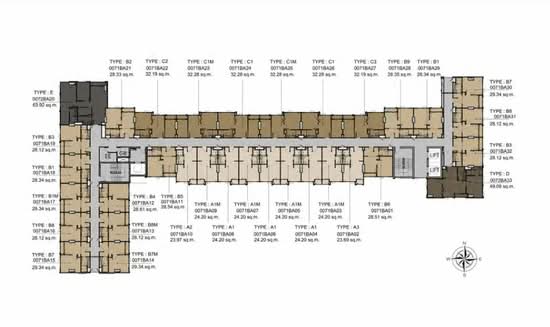Escent Ubonratchathani : เอสเซ็นท์ อุบลราชธานี - Site Plan