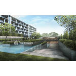 Sunken court overlooking Clubhouse and Gym