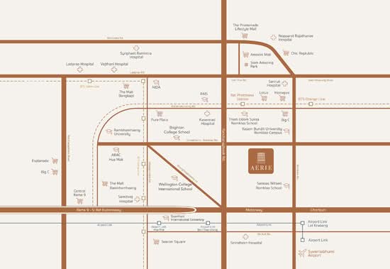 Aerie Srinakarin-Krungthepkreetha : แอร์รี่ ศรีนครินทร์ - กรุงเทพกรีฑา - Site Plan