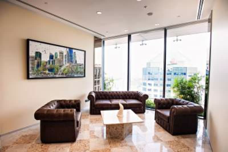 CapitaGreen, 138 Market Street, 2,326 sqft, Office For Rent, by Karen Tang, 60190662 - Reception with stunning view - CommercialGuru.com.sg