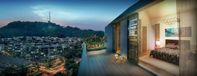 The Creek @ Bukit, 17 Toh Tuck Road, 3 Bedrooms, 969 sqft, Condominium For Rent, by Sean Low JT, 21031753 - Amazing View of Bukit Timah from Penthouse - PropertyGuru.com.sg