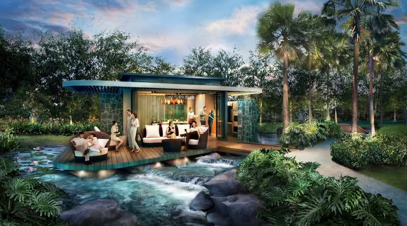 The Creek @ Bukit, 17 Toh Tuck Road, 3 Bedrooms, 969 sqft, Condominium For Rent, by Sean Low JT, 21031753 - Fine Dining Pavilion surrounded by water - PropertyGuru.com.sg