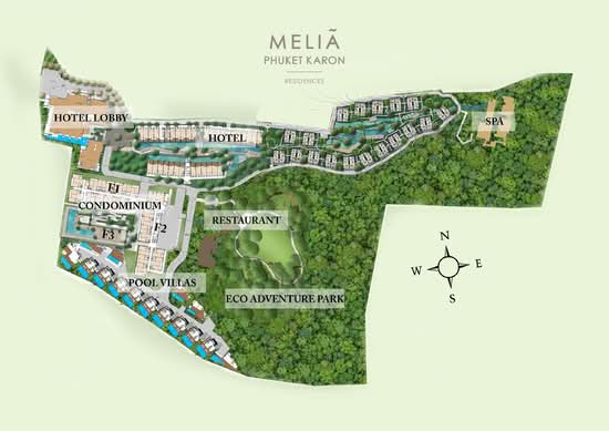Melia Phuket Karon Residences : มีเลีย ภูเก็ต กะรน เรสซิเดนซ์ - Site Plan