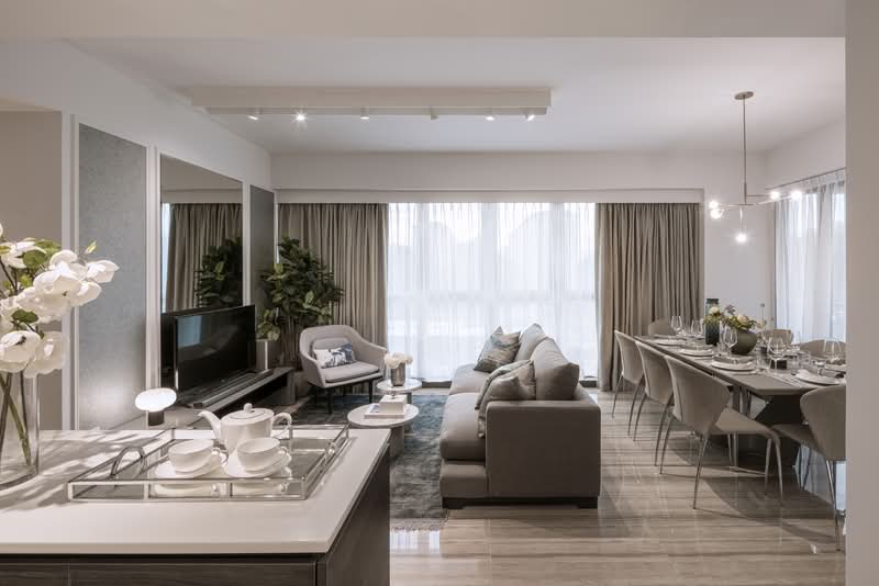 Sims Urban Oasis, 2 Sims Drive, 2 Bedrooms, 624 sqft, Condominium For Sale, by Thomas Tham, 25590459 - 5-Bedroom Deluxe Unit - Living Room - PropertyGuru.com.sg