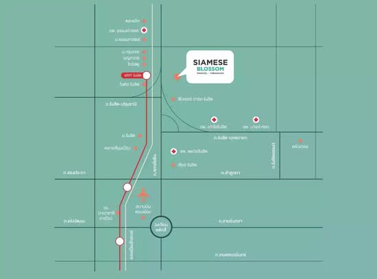 Siamese Blossom Phahol-Vibhavadi : ไซมิส บลอสซั่ม พหลฯ–วิภาวดี - Site Plan