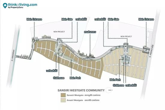 Saransiri Westgate : สราญสิริ เวสต์เกต - Site Plan