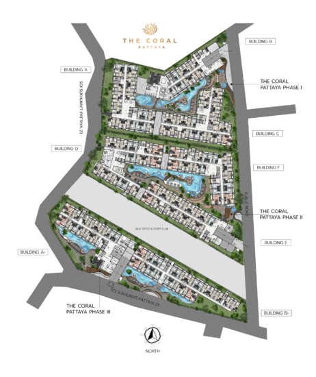 The Coral Pattaya : เดอะ คอรัล พัทยา - Site Plan