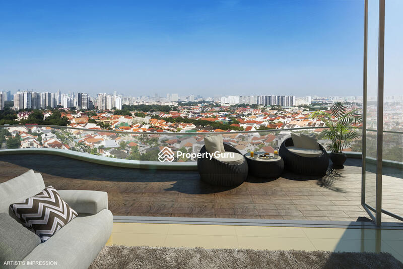 Unbocked city view over Tanjong Katong estate