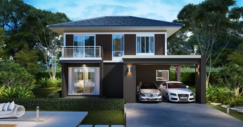 Baan Chiva Town Ratchaburi : บ้านชีวาทาวน์ ราชบุรี, ราชบุรี, เกาะพลับพลา, เมืองราชบุรี, ราชบุรี, 130 ตร.ม., บ้านเดี่ยว ขาย, โดย Connex Property, 11636363 - DDproperty.com