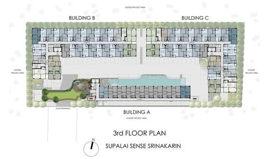 Supalai Sense Srinakarin - Site Plan