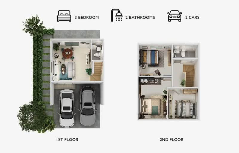 Baan Pruksa Navanakorn-Phahonyothin, Phra Nakhon Si Ayutthaya, Phayom, Wang Noi, Phra Nakhon Si Ayutthaya, 3 Bedrooms, 102 sqm, Townhouse For Sale, by บ้านพฤกษา นวนคร-พหลโยธิน, 500383943 - DDproperty.com