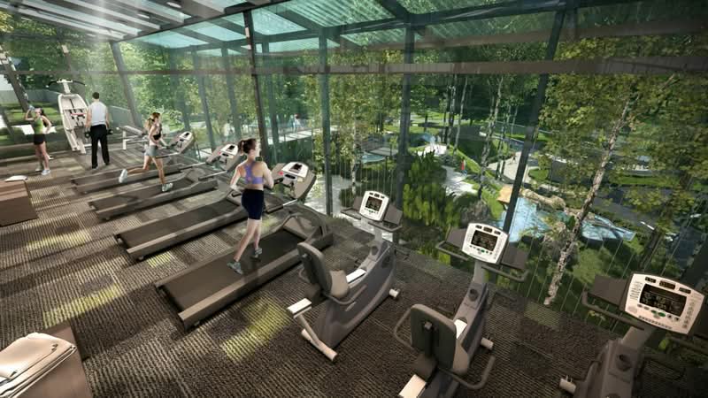 Condominium for Rent at Verdi Eco-Dominiums - Zarema Kulbuzheva - Verdi – Gym Overlooking Center Island - PropertyGuru.com.my