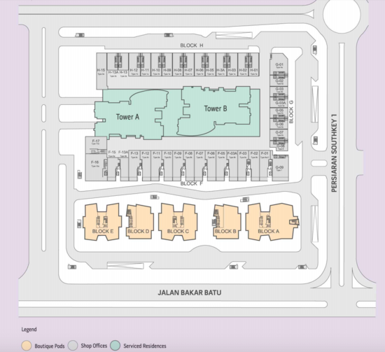 Southkey Mosaic - Site Plan - iProperty.com.my