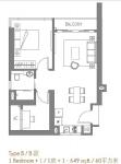Type B (1 Bedroom 1 )