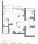 Type E (2 Bedrooms 1)