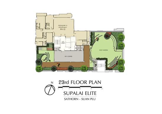 Supalai Elite Sathorn-Suanplu : ศุภาลัย เอลีท สาทร-สวนพลู - Site Plan