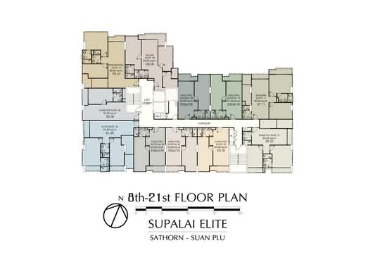 Supalai Elite Sathorn-Suanplu : ศุภาลัย เอลีท สาทร-สวนพลู - Site Plan