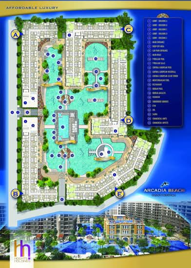 Arcadia Beach Continental : อาคาเดีย บีช คอนติเนนทอล - Site Plan