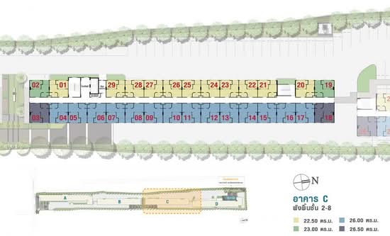 Lumpini Ville Sukhumvit 76-Bearing Station : ลุมพินี วิลล์ สุขุมวิท 76-แบริ่ง สเตชั่น - Site Plan