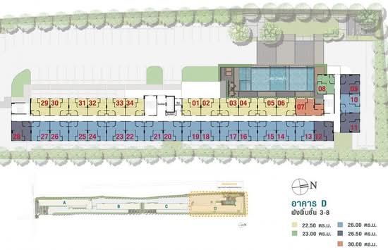 Lumpini Ville Sukhumvit 76-Bearing Station : ลุมพินี วิลล์ สุขุมวิท 76-แบริ่ง สเตชั่น - Site Plan