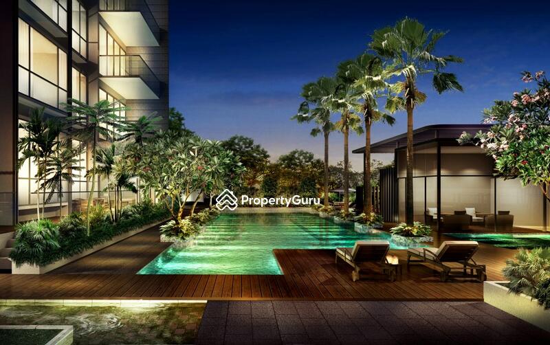Pool View at night