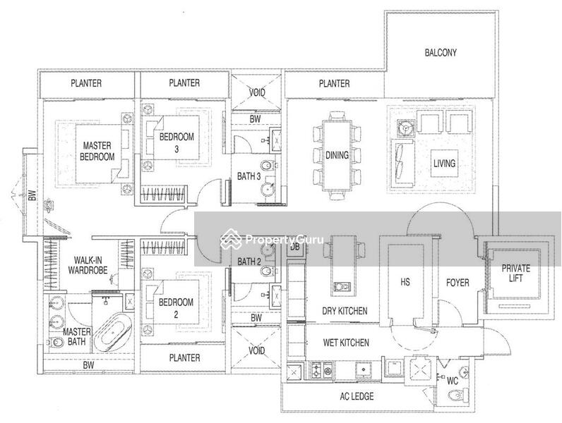 Three Bedroom Apartment