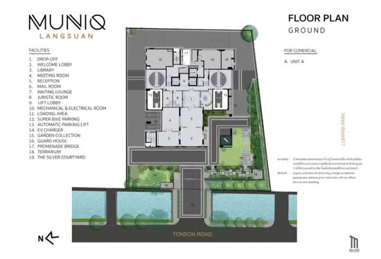Muniq Langsuan : มิวนีค หลังสวน - Site Plan