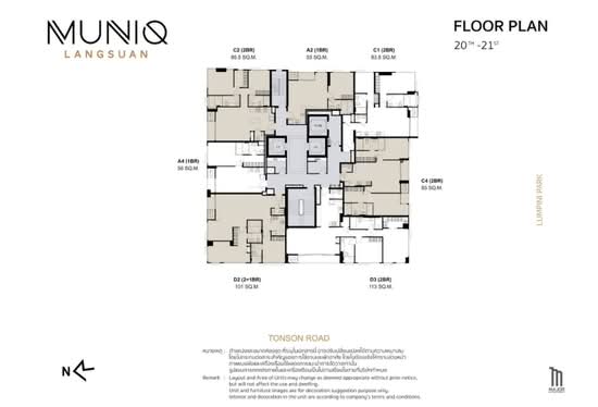 Muniq Langsuan : มิวนีค หลังสวน - Site Plan