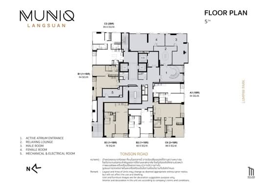 Muniq Langsuan : มิวนีค หลังสวน - Site Plan