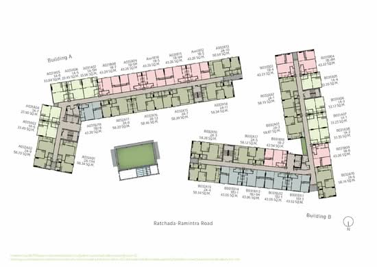 Chambers Cher Ratchada–Ramintra : แชมเบอร์ส เฌอ รัชดา-รามอินทรา - Site Plan