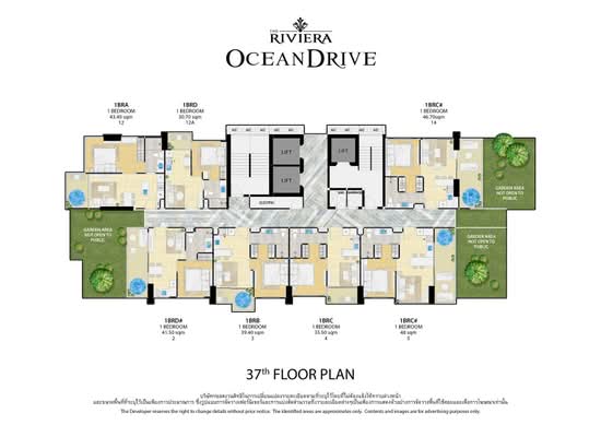The Riviera Ocean Drive : เดอะ ริเวียร่า โอเชี่ยน ไดร์ฟ - Site Plan