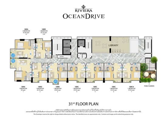 The Riviera Ocean Drive : เดอะ ริเวียร่า โอเชี่ยน ไดร์ฟ - Site Plan