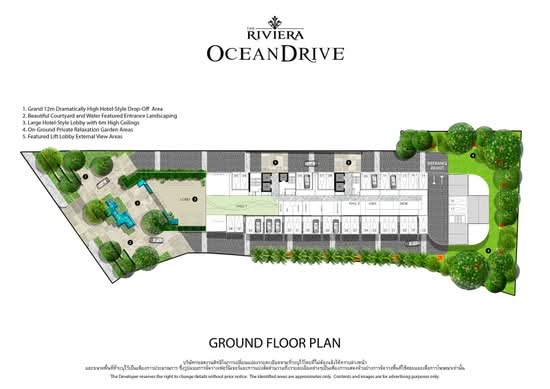 The Riviera Ocean Drive : เดอะ ริเวียร่า โอเชี่ยน ไดร์ฟ - Site Plan
