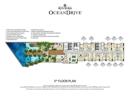The Riviera Ocean Drive : เดอะ ริเวียร่า โอเชี่ยน ไดร์ฟ - Site Plan