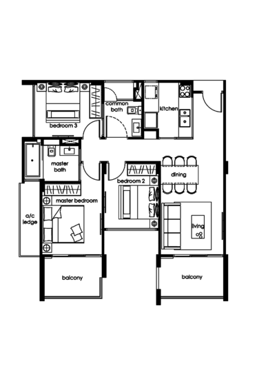 Three 11 - Floor Plan