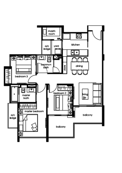 Three 11 - Floor Plan