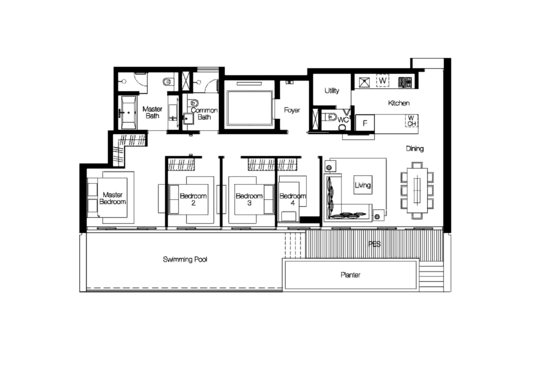 Cluny Park Residence - Floor Plan