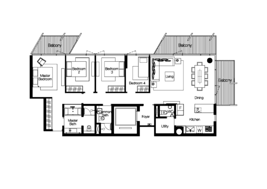 Cluny Park Residence - Floor Plan